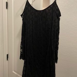 Black lace Cold Shoulder Dress